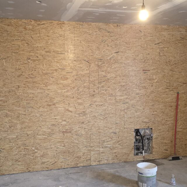 Trockenbau-Wandkonstruktion-OSB-Platten